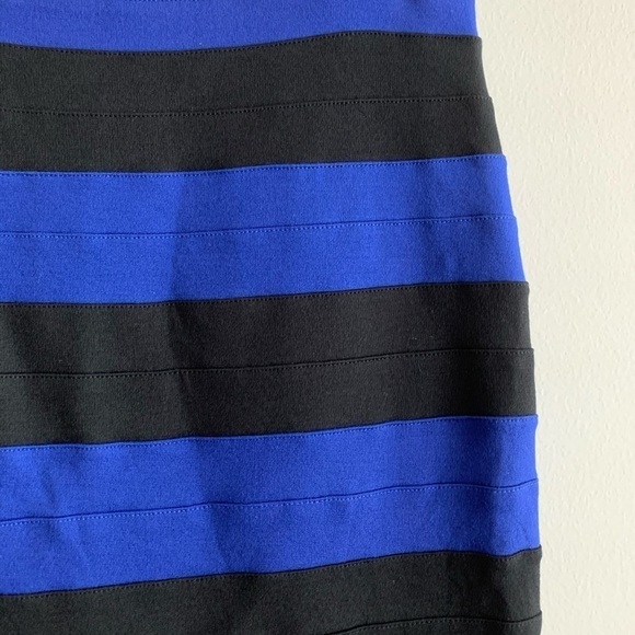 Royal Blue and Black Express Bandage skirt - Picture 3 of 5